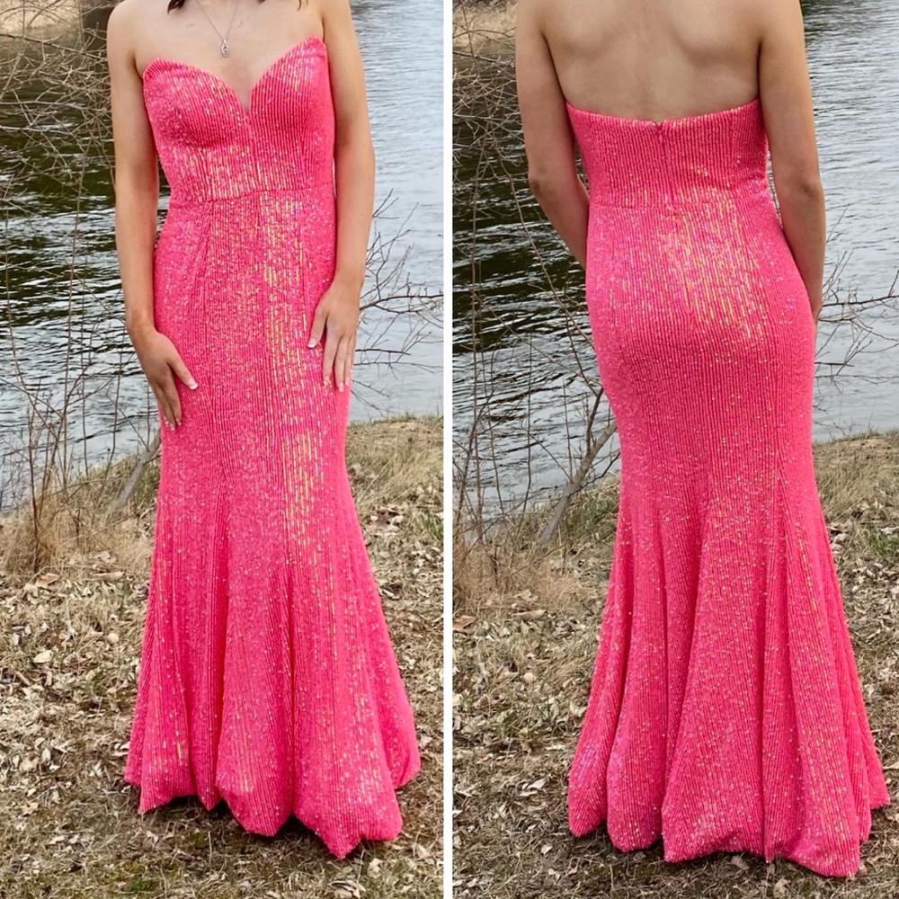 Windsor Vibrant Pink Strapless Dress